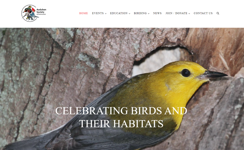 Image of Kalamazoo Audubon's homepage